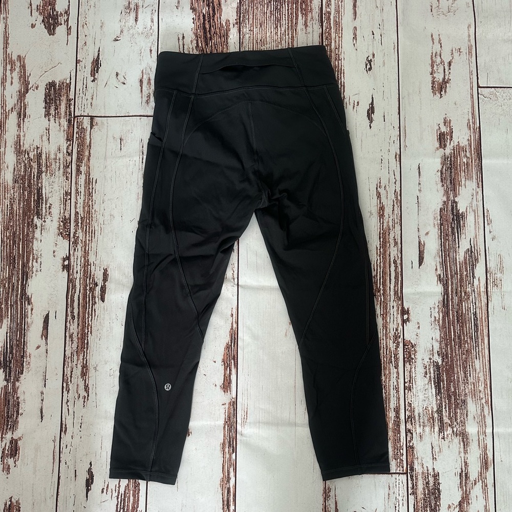 Lululemon cropped grey leggings size 8